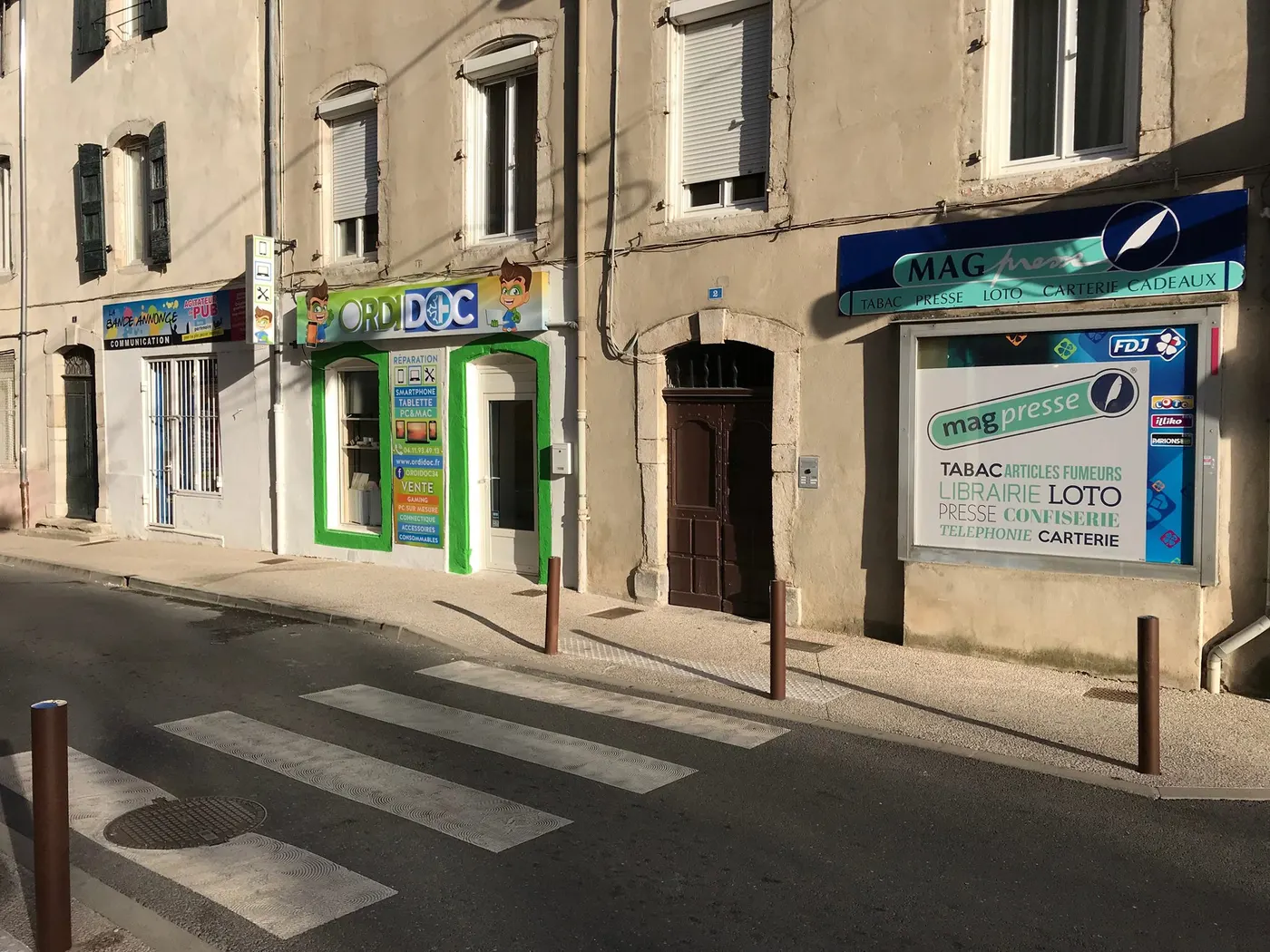 Devanture de la première boutique ORDiDOC à Ganges, en 2017